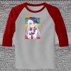 Raglan 3/4 Roundneck Shirt (Gray Body) Thumbnail