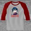 Raglan 3/4 Roundneck Shirt (Gray Body) Thumbnail