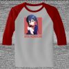 Raglan 3/4 Roundneck Shirt (Gray Body) Thumbnail