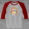 Raglan 3/4 Roundneck Shirt (Gray Body) Thumbnail