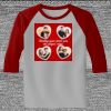 Raglan 3/4 Roundneck Shirt (Gray Body) Thumbnail