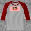 Raglan 3/4 Roundneck Shirt (Gray Body) Thumbnail