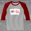 Raglan 3/4 Roundneck Shirt (Gray Body) Thumbnail