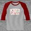 Raglan 3/4 Roundneck Shirt (Gray Body) Thumbnail