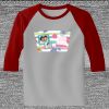 Raglan 3/4 Roundneck Shirt (Gray Body) Thumbnail