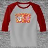 Raglan 3/4 Roundneck Shirt (Gray Body) Thumbnail