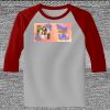 Raglan 3/4 Roundneck Shirt (Gray Body) Thumbnail