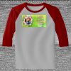 Raglan 3/4 Roundneck Shirt (Gray Body) Thumbnail