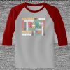 Raglan 3/4 Roundneck Shirt (Gray Body) Thumbnail